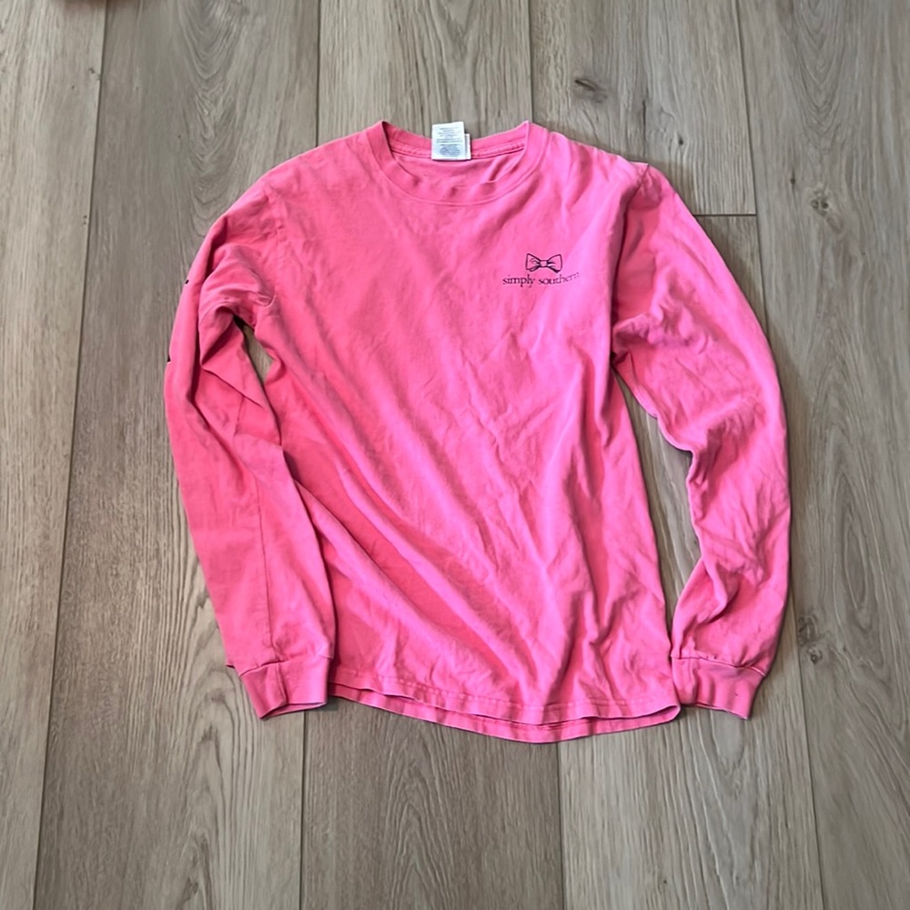 Simply southern cute pink long sleeve shirt